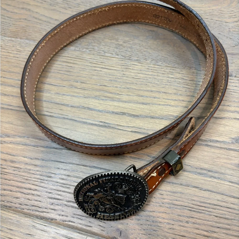 Vintage Hesston 2nd Ed. 1984 National Finals Rodeo Belt Buckle Juniors 36”